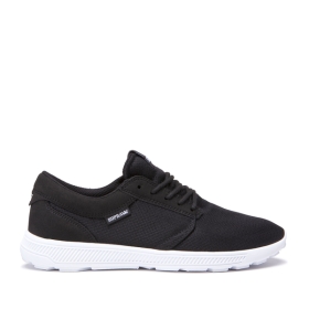 Supra Mens HAMMER RUN Black/White/white Low Top Shoes | CA-20288